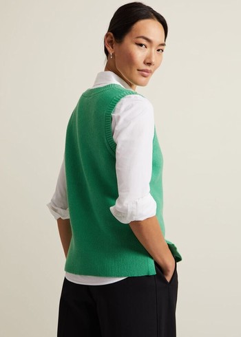 Phase Eight Marianna V Neck Knitwear Green Australia | JW5610287